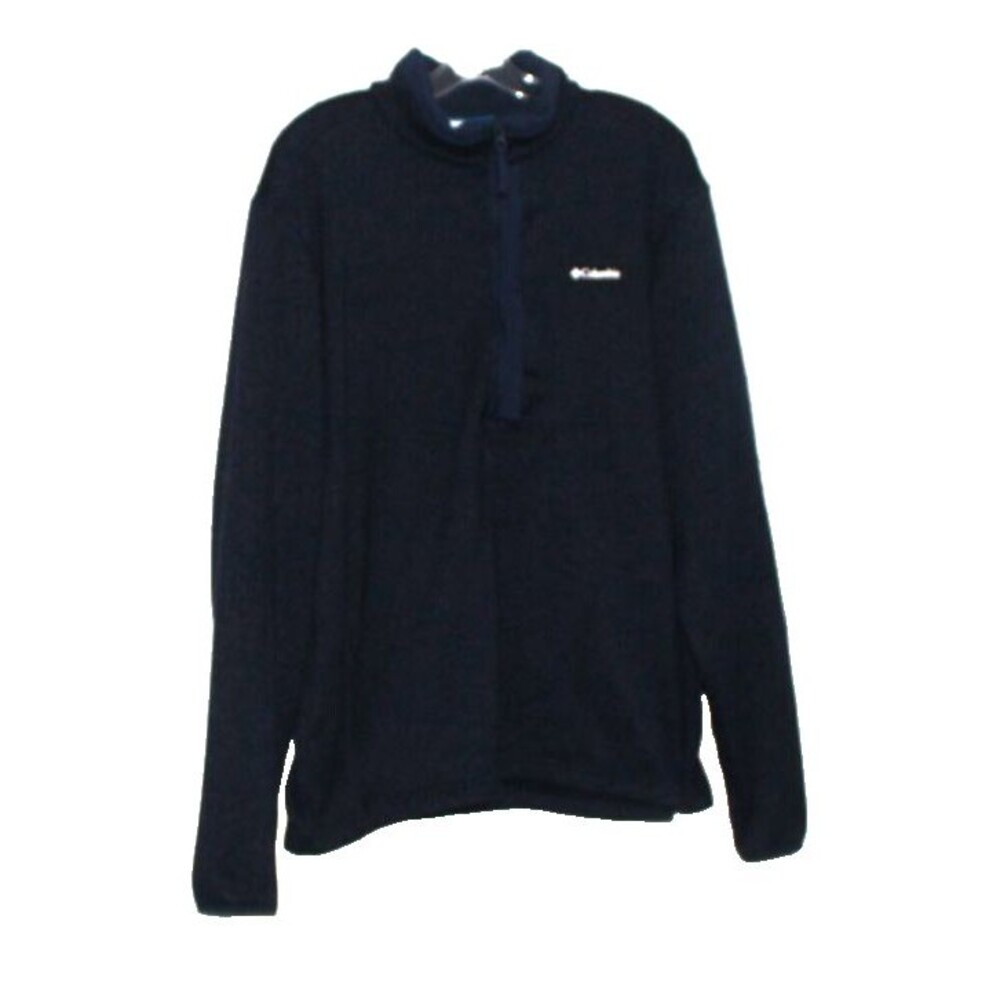 Columbia Sweater 1/4 Quarter Zip Pullover Blue Knit Men Size XL